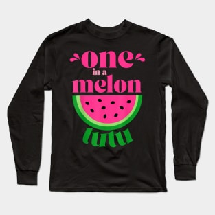 One In A Melon Tutu Watermelon  Family Matching Long Sleeve T-Shirt